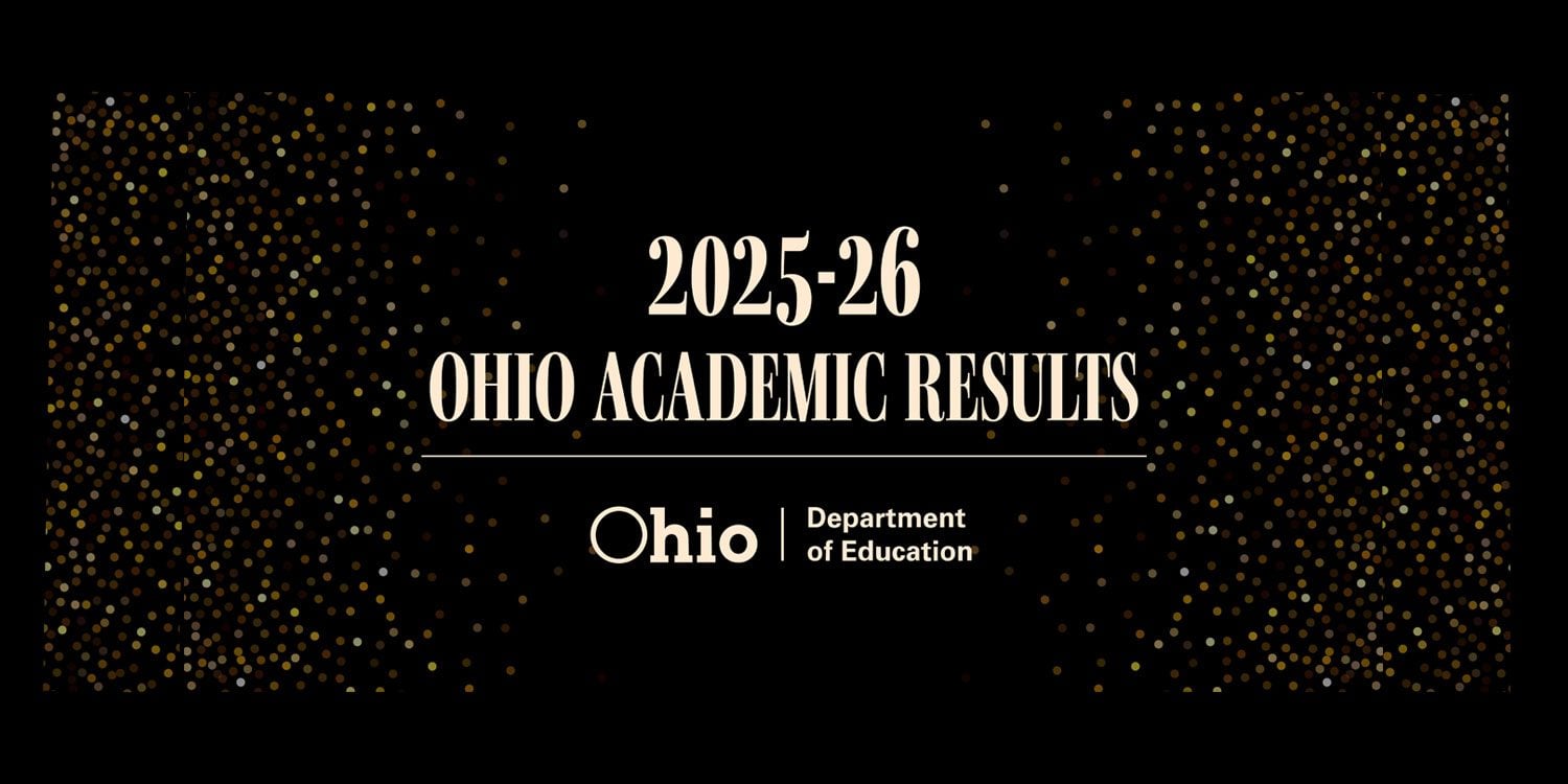 Ohio Academic Results 2025-26 with Ohio Department of Education logo.